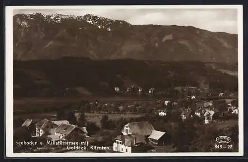 AK Seeboden a. Millstättersee, Ortsansicht mit Goldeck