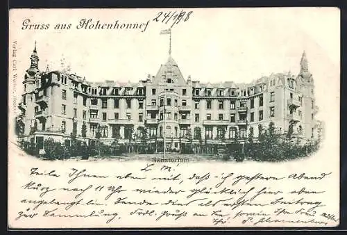 AK Hohenhonnef, Blick zum Sanatorium