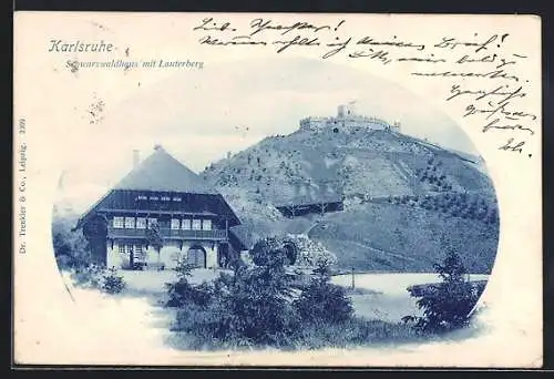 AK Karlsruhe, Schwarzwaldhaus mit Lauterberg