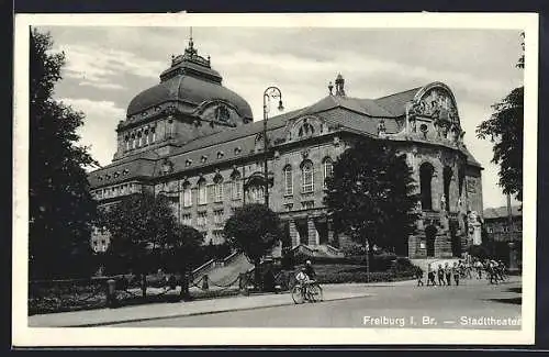 AK Freiburg i. Br., Stadttheater