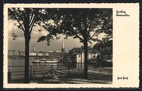 AK Gamburg, Ortspartie an der Binnenalster