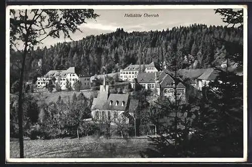AK Überruh, Panoramablick auf die Heilstätte