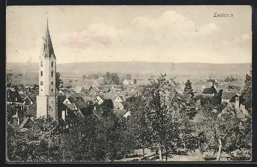 AK Leutkirch, Teilansicht mit Kirche