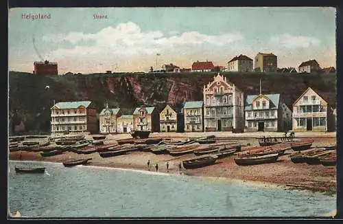 AK Helgoland, Blick auf Fischerhafen