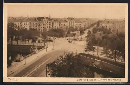 AK Berlin-Tiergarten, Lützow-Platz mit Herkulesbrunnen