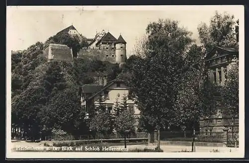 AK Heidenheim a. Br., Blick auf Schloss Hellenstein