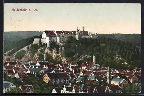 AK Heidenheim a. Brz., Ortsansicht aus der Vogelschau