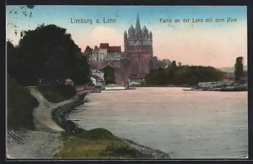 AK Limburg a. Lahn, Partie an der Lahn mit dem Dom