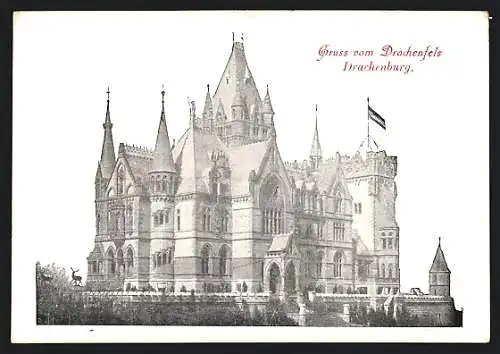 AK Königswinter, Drachenburg auf dem Drachenfels