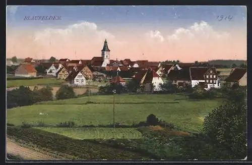 AK Blaufelden, Totalansicht mit Blick zum Kirchturm