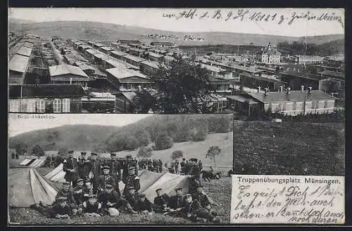 AK Münsingen, Truppenübungsplatz, Lager, beim Abkochen