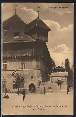 AK Konstanz, Conciliumsgebäude nach dem Umbau in Restaurant und Festhaus