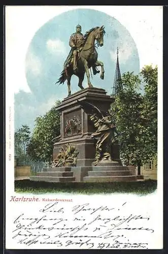 AK Karlsruhe, Kaiserdenkmal