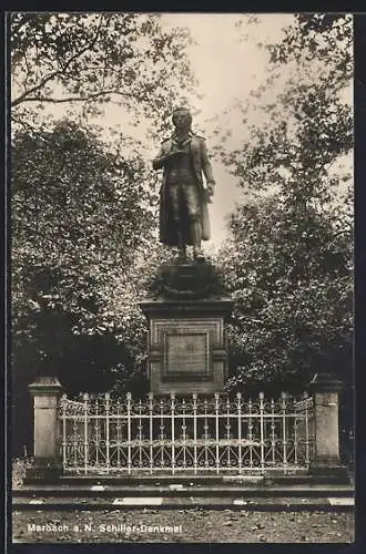 AK Marbach a. N., Schiller-Denkmal