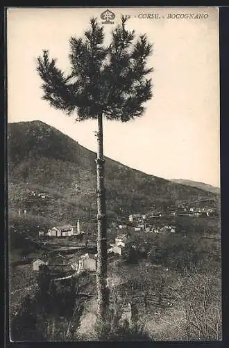 AK Bocognano, Teilansicht mit Bergblick