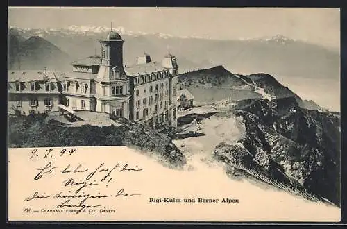 AK Rigi-Kulm und Berner Alpen