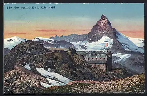 AK Gornergrat, Blick auf Kulm-Hotel