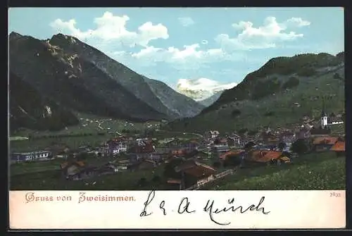 AK Zweisimmen, Ortsansicht