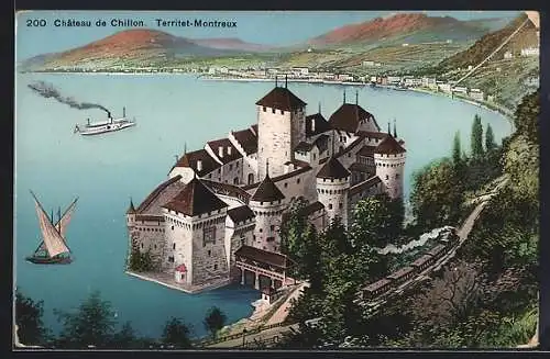 AK Territet-Montreux, Château de Chillon