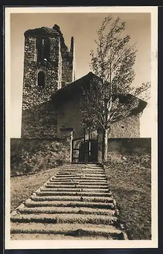 AK Celerina, Kirche San Gian im Sonnenschein