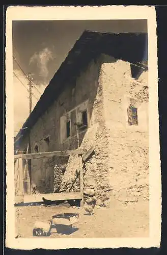 AK Pontresina, Altes Haus im Sonnenschein