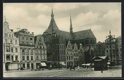 AK Rostock i. M., Neuer Markt und Marienkirche