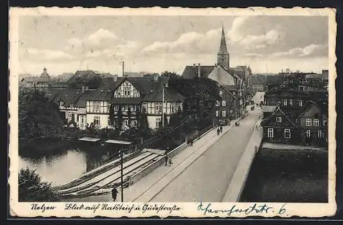 AK Uelzen, Ortsansicht mit Rathaus