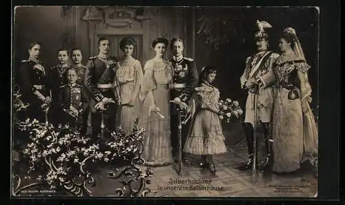 AK Kaiser Wilhelm II. bei der Silberhochzeit im Kaiserhause