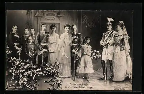 AK Kaiser Wilhelm II. bei der Silberhochzeit im Kaiserhause