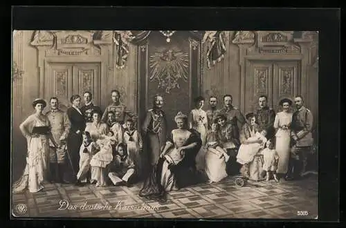 AK Das deutsche Kaiserhaus, Kaiser Wilhelm II. und seine Familie