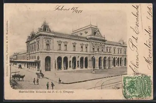 AK Montévidéo, Estación del F.C.C. Uruguay