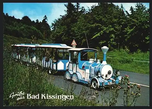 AK Bad Kissingen, Kleinbahn vom Wildpark Klaushof kommend