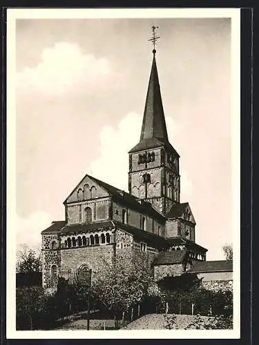 AK Schwarzrheindorf, Doppelkirche, Aussenansicht von der Westseite