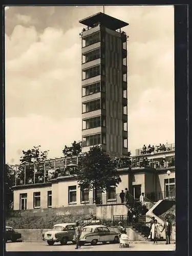 AK Berlin-Köpenick, Müggelturm und HO-Gaststätte