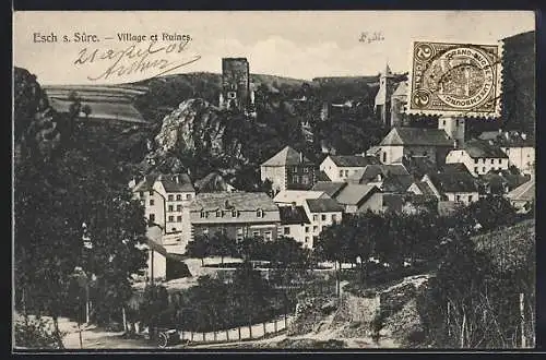 AK Esch s. Sûre, Village et Ruines