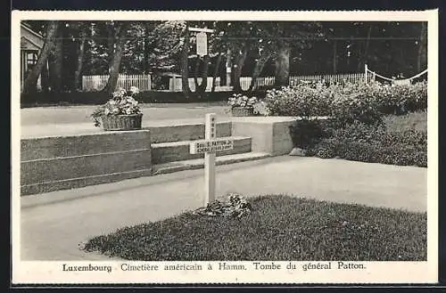 AK Luxembourg, Cimetière américain à Hamm, Tombe du général Patton