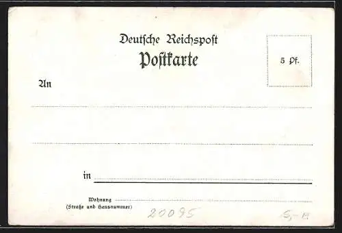 Lithographie Hamburg, Gartenbau-Ausstellung 1897, Ortspartie aus der Vogelschau