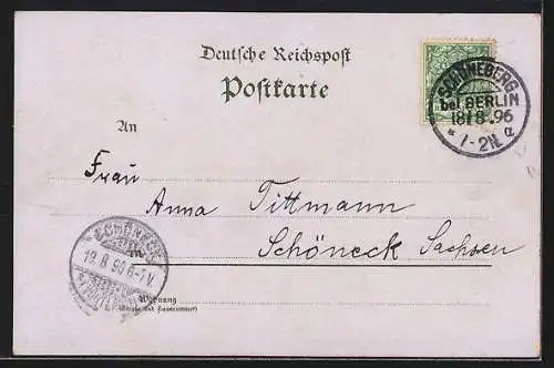 Lithographie Berlin, Gewerbe-Ausstellung, Gebirgs-Panorama, Geb. f. Chemie