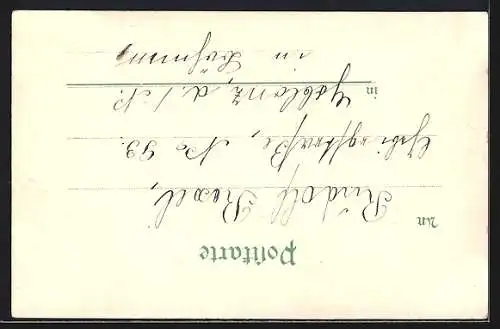 Lithographie Berlin, Gewerbe-Ausstellung 1896, Spandauer Strasse mit der Gerichtslaube