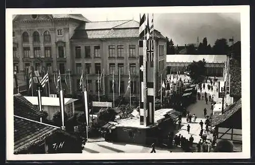 AK Dornbirn, Export- u. Mustermesse, Messegelände mit Besuchern