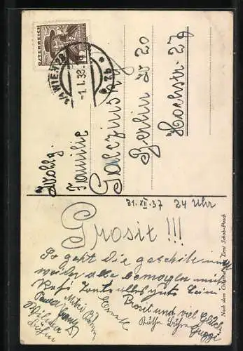 AK Schornsteinfeger bei der Arbeit, Prosit Neujahr