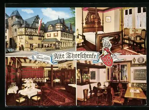 AK Cochem an der Mosel, Gasthaus Alte Thorschenke mit Innenansicht