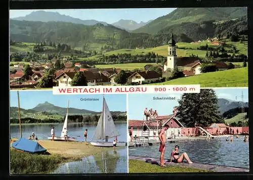 AK Wertach im Allgäu, Grüntensee und Schwimmbad