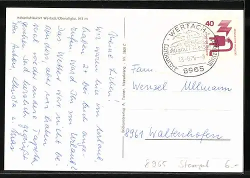 AK Wertach im Allgäu, Grüntensee und Schwimmbad