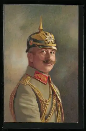 AK Kaiser Wilhelm II. in Uniform mit Pickelhaube5Kaiser Wilhelm II.