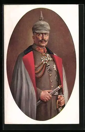 AK Kaiser Wilhelm II. in Uniform nach einem Gemälde von Grabendorff