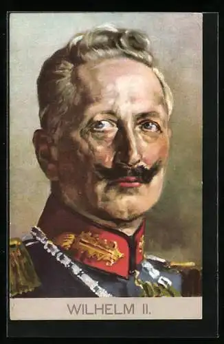 Künstler-AK Kaiser Wilhelm II. in Uniform