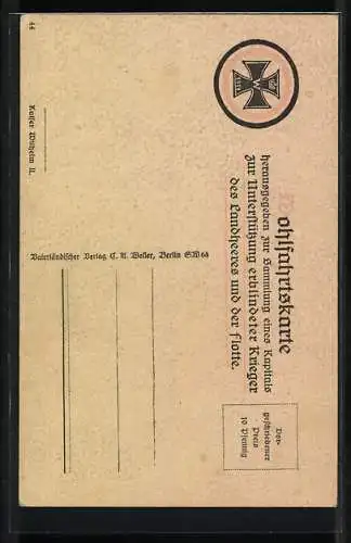 AK Portrait Kaiser Wilhelm II. in Uniform & Pickelhaupe