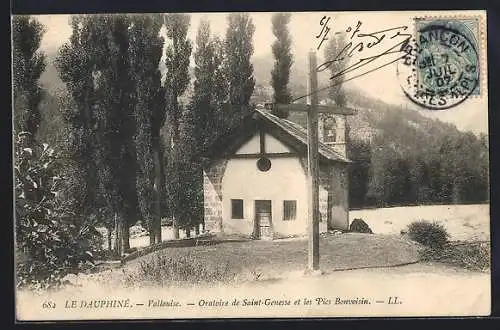 AK Vallouise /Le Dauphiné, Oratoire de Saint-Genesse et les Pics Bonvoisin