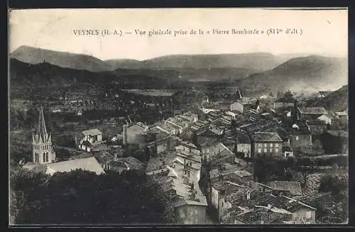 AK Veynes /Hautes-Alpes, Vue générale prise de la Pierre Bombarde